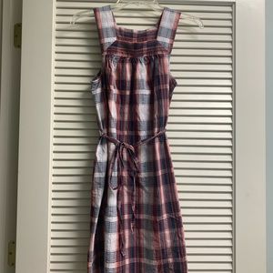 Red, White and Blue Plaid Dress